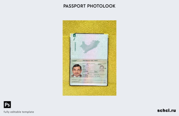 цифровая загрузка шаблона фотографии перуанского паспорта
